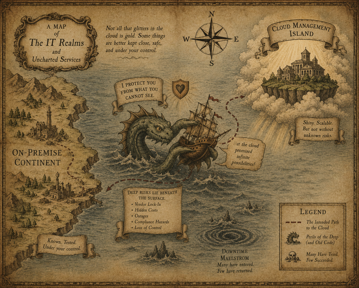 Beware of sea monsters